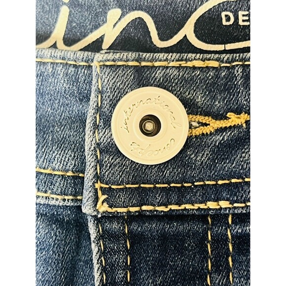 Inc Denim International Concepts Siz 2 Raw Frayed-Hem Skinny Leg Reg Fit Jeans - Picture 7 of 9